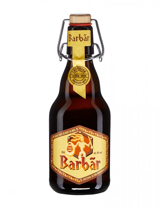 Bière belge blonde - Bière aromatisée au miel- Barbar - Brasserie Lefebvre - 8°