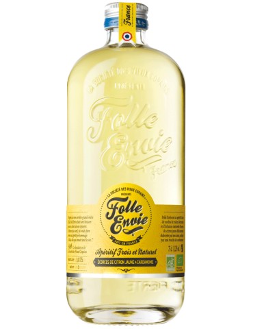 Folle Envie - Liqueur d'écorce de citron jaune et cardamome bio - 12%