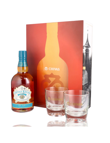 Coffret Chivas + 2 verres - Chivas Mizunara - Ecosse - 40°