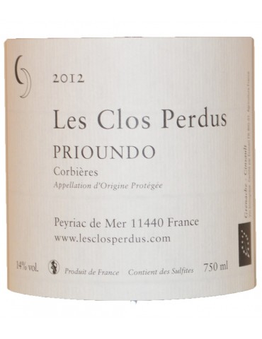 Domaine Les Clos Perdus | Cuvée Prioundo - Corbières - Bio - rouge - 750ml