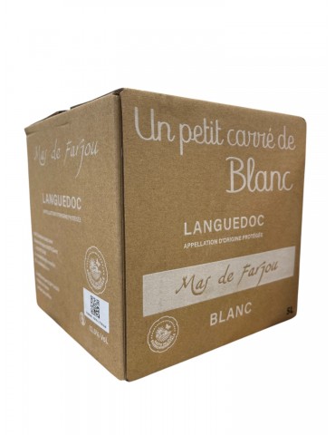 Mas de Farjou - Un petit carré de blanc- Languedoc AOP - vin blanc - Bag in Box 5L