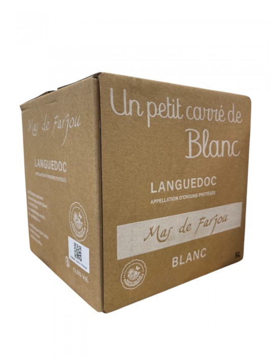 Mas de Farjou - Un petit carré de blanc- Languedoc AOP - vin blanc - Bag in Box 5L
