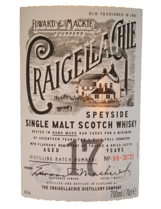 Craigellachie | 17 Ans  - Single Malt Scotch Whisky